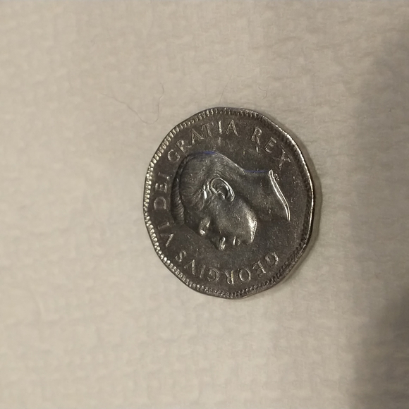 1951 George the 6th, Canadian Nickel - Picture 2 of 2